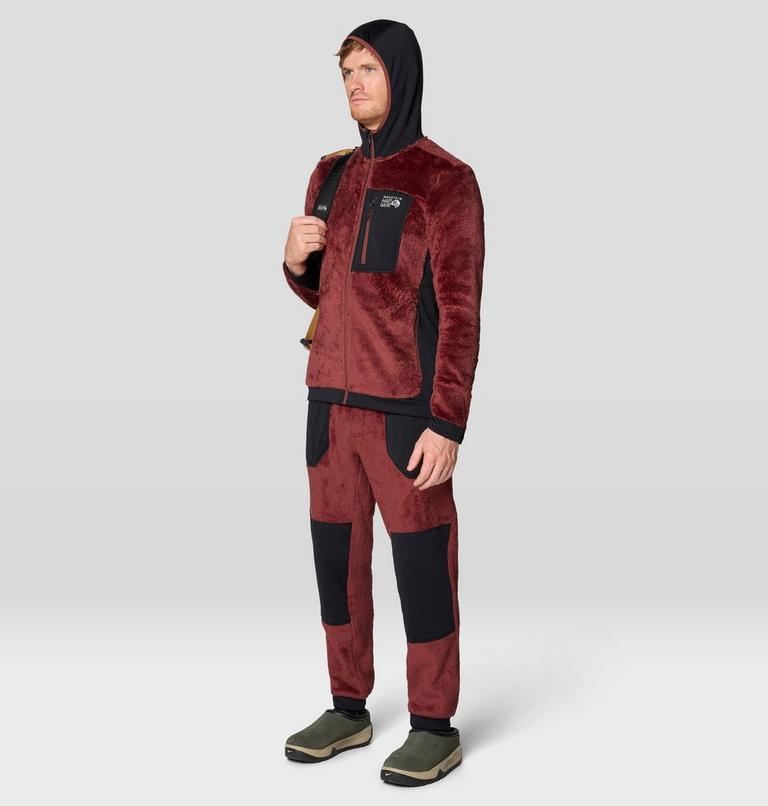 Men's Polartec® High Loft Hooded Jacket, Color: Bourbon Brown, Black, image 2