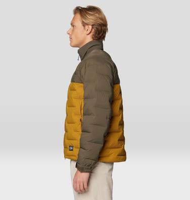 Men's Stretchdown Big Baffle Jacket, Color: Olive Gold, Ridgeline, image 3