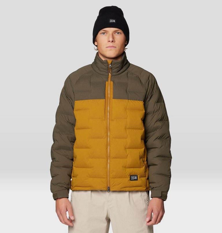Men's Stretchdown Big Baffle Jacket, Color: Olive Gold, Ridgeline, image 1