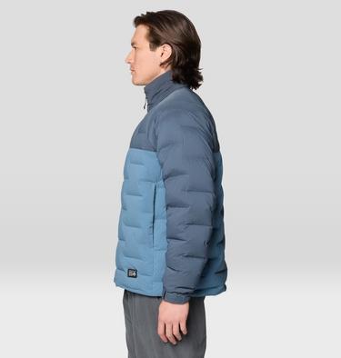 Men's Stretchdown Big Baffle Jacket, Color: Adriatic Blue, Moon Blue, image 11