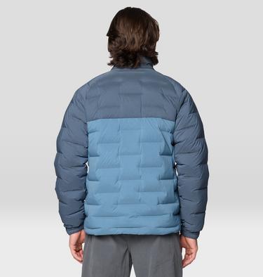 Men's Stretchdown Big Baffle Jacket, Color: Adriatic Blue, Moon Blue, image 10