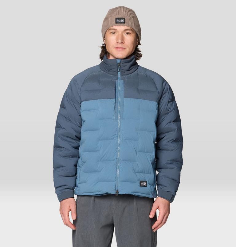 Men's Stretchdown Big Baffle Jacket, Color: Adriatic Blue, Moon Blue, image 1