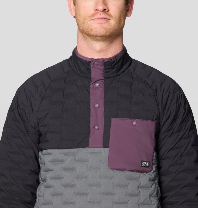 Men's Stretchdown Light Snap Neck, Color: Foil Grey, Black, Dusty Purple, image 5