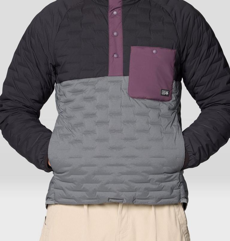 Men's Stretchdown Light Snap Neck, Color: Foil Grey, Black, Dusty Purple, image 6