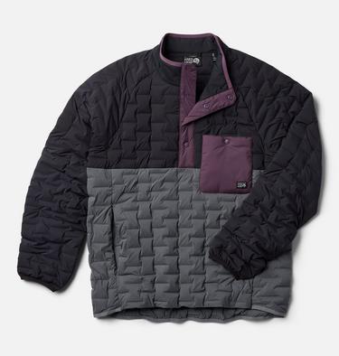 Men's Stretchdown Light Snap Neck, Color: Foil Grey, Black, Dusty Purple, image 2