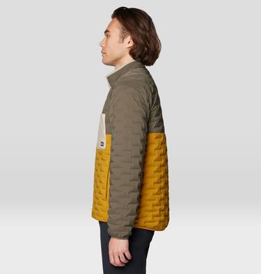 Men's Stretchdown Light Snap Neck, Color: Olive Gold, Ridgeline, Badlands, image 12