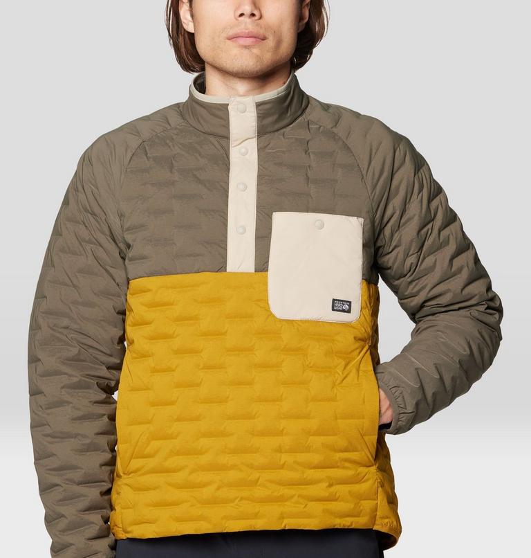 Men's Stretchdown Light Snap Neck, Color: Olive Gold, Ridgeline, Badlands, image 5