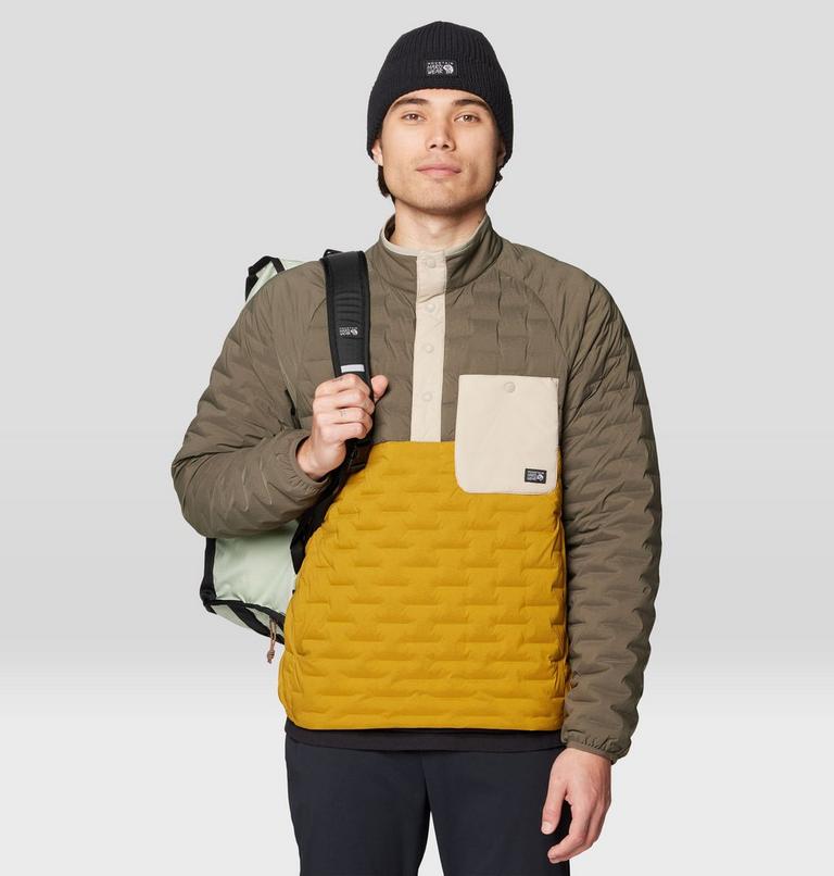 Men's Stretchdown Light Snap Neck, Color: Olive Gold, Ridgeline, Badlands, image 6
