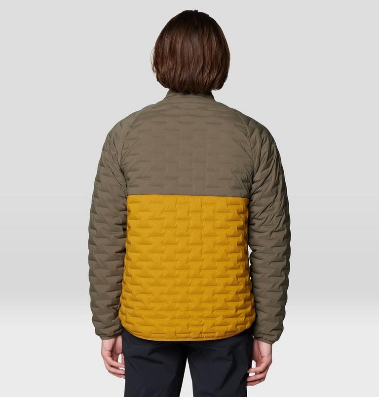 Men's Stretchdown Light Snap Neck, Color: Olive Gold, Ridgeline, Badlands, image 3