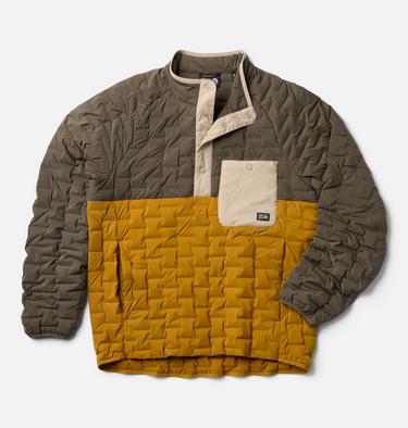 Men's Stretchdown Light Snap Neck, Color: Olive Gold, Ridgeline, Badlands, image 10