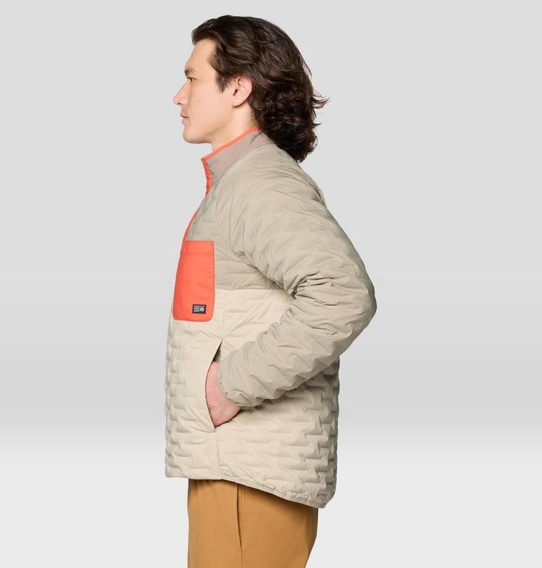 Men's Stretchdown Light Snap Neck, Color: Badlands, Dunes, Aspect, image 4