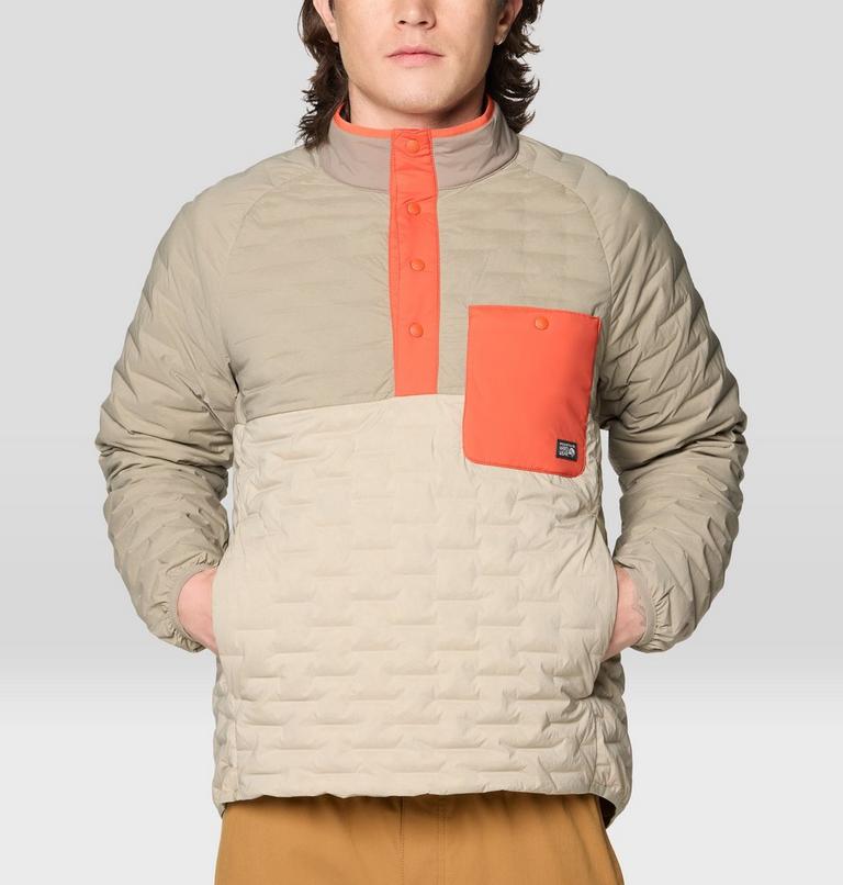 Men's Stretchdown Light Snap Neck, Color: Badlands, Dunes, Aspect, image 5