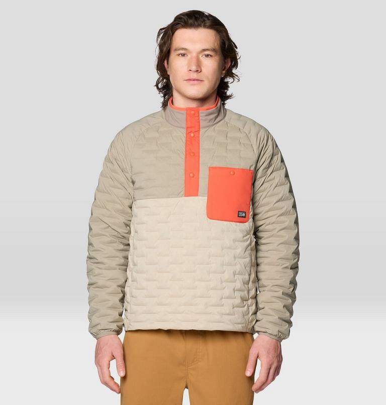 Men's Stretchdown Light Snap Neck, Color: Badlands, Dunes, Aspect, image 1