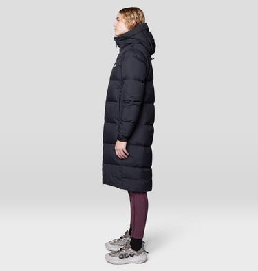 Women's Nevadan Down Long Parka, Color: Black, image 3