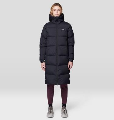 Women's Nevadan Down Long Parka, Color: Black, image 1