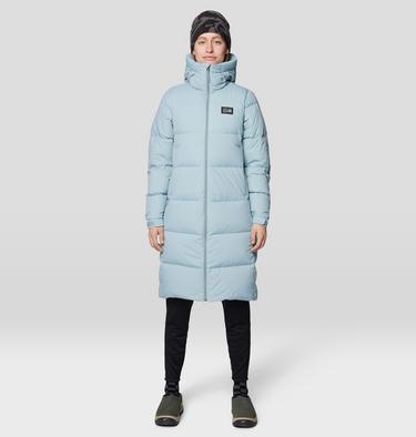 Women's Nevadan Down Long Parka, Color: Ice Shadow, image 9