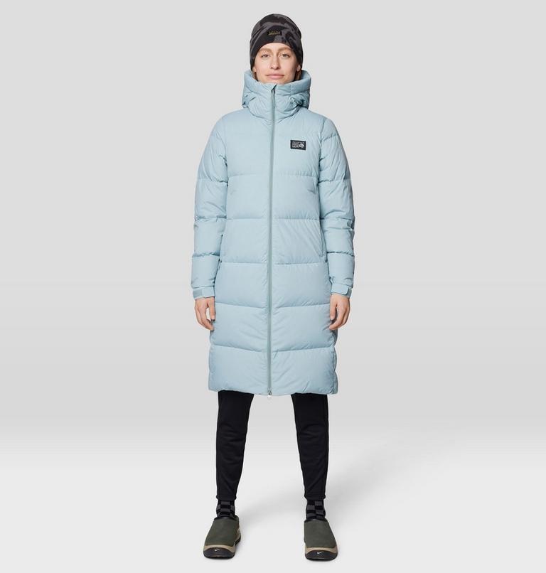 Women's Nevadan Down Long Parka, Color: Ice Shadow, image 1