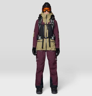 Women's Mythogen GORE-TEX PRO Bib, Color: Blackberry, Black, image 6