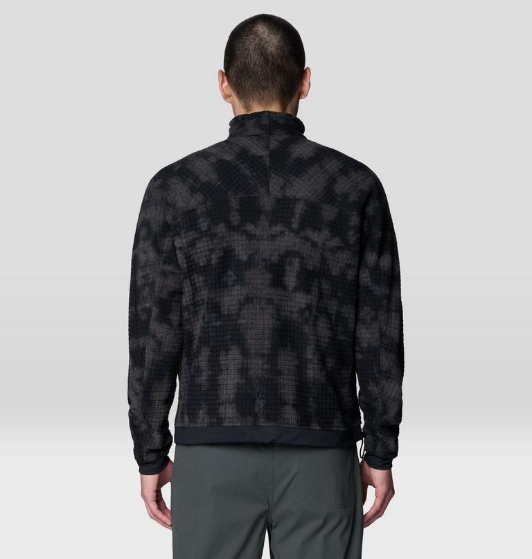 Men's Summit Grid Big Grid Half Zip, Color: Black Shadowdye Print, image 3