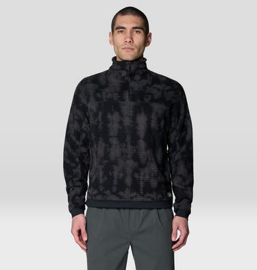 Men's Summit Grid Big Grid Half Zip, Color: Black Shadowdye Print, image 3