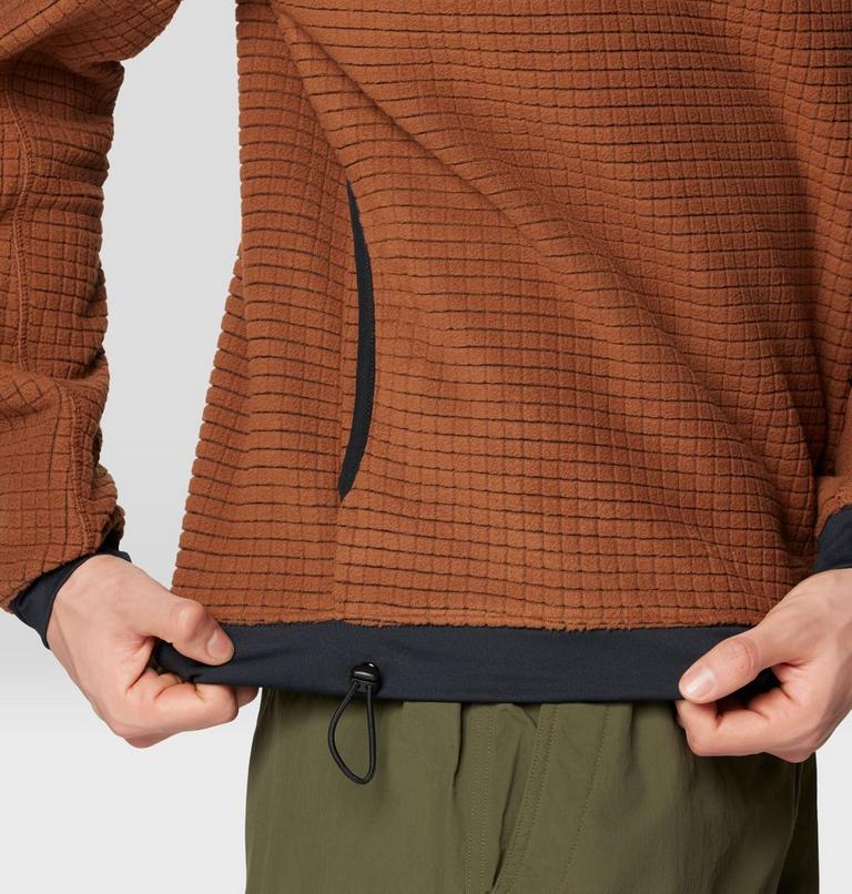 Men's Summit Grid Big Grid Half Zip, Color: Cocoa Brown, image 6