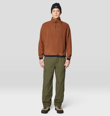 Men's Summit Grid Big Grid Half Zip, Color: Cocoa Brown, image 2