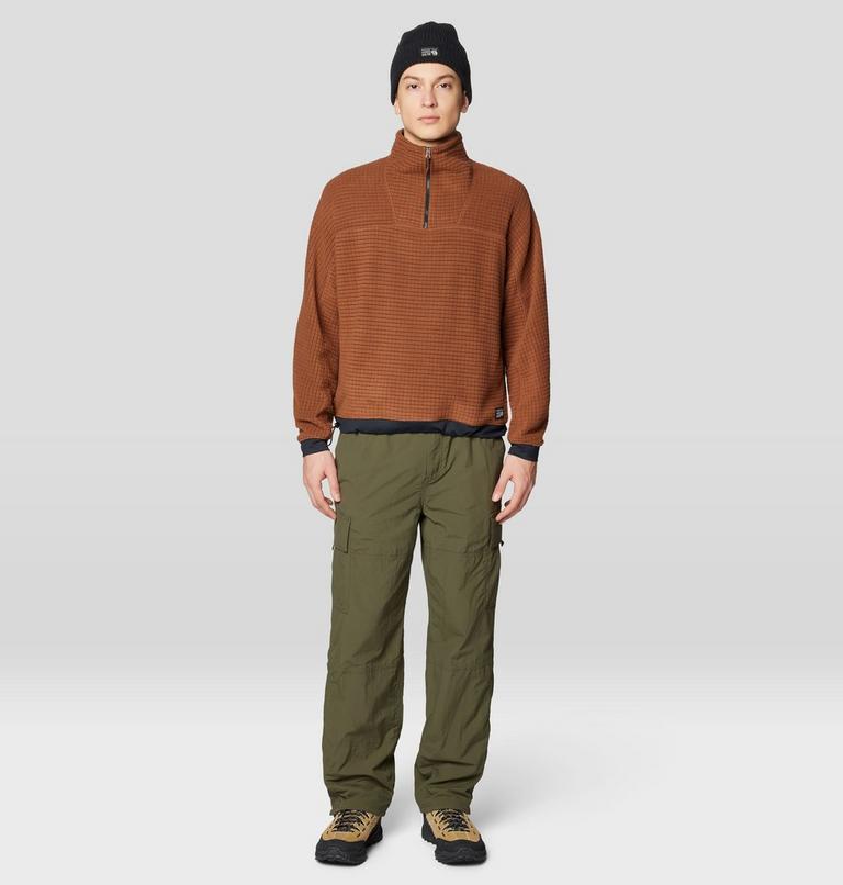 Men's Summit Grid Big Grid Half Zip, Color: Cocoa Brown, image 2