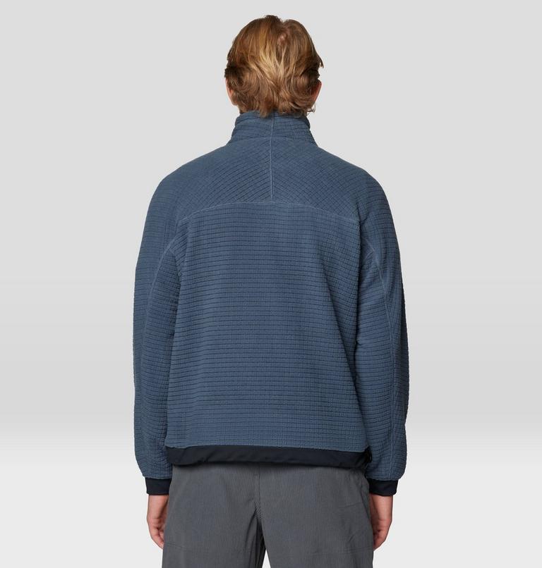 Men's Summit Grid Big Grid Half Zip, Color: Moon Blue, image 2