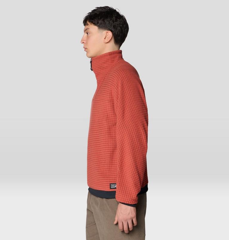 Men's Summit Grid Big Grid Half Zip, Color: Mars Red, image 4