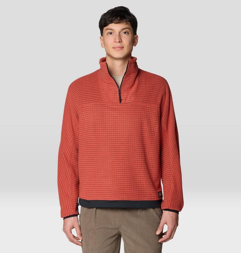 Men's Summit Grid Big Grid Half Zip, Color: Mars Red, image 5