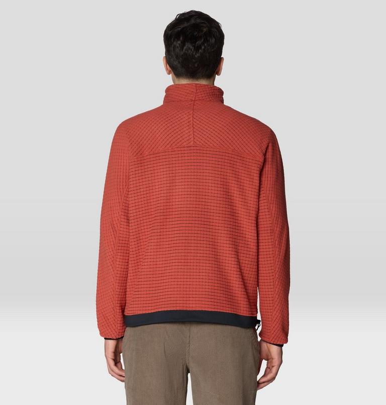Men's Summit Grid Big Grid Half Zip, Color: Mars Red, image 3