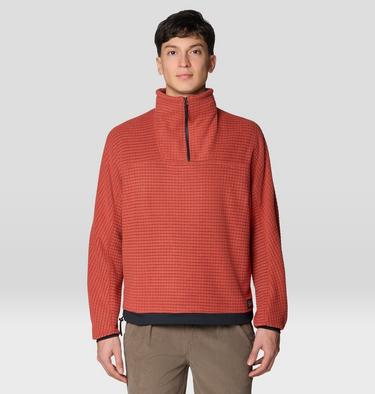 Men's Summit Grid Big Grid Half Zip, Color: Mars Red, image 1