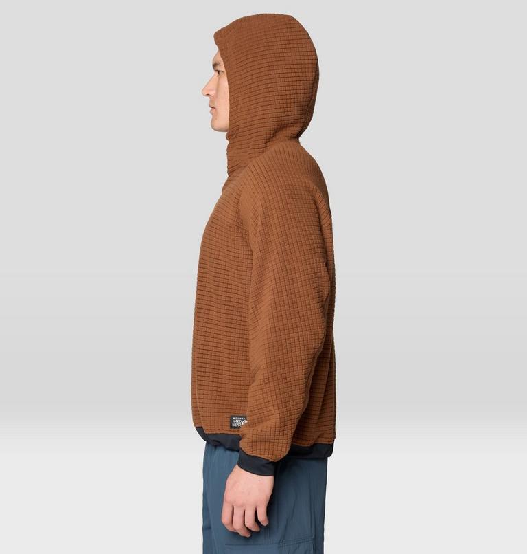 Men's Summit Grid Big Grid Hoody, Color: Cocoa Brown, image 5