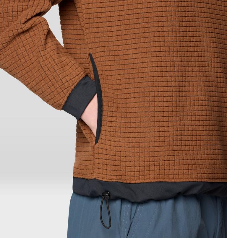 Men's Summit Grid Big Grid Hoody, Color: Cocoa Brown, image 7