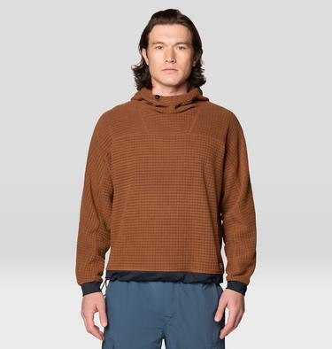 Men's Summit Grid Big Grid Hoody, Color: Cocoa Brown, image 5