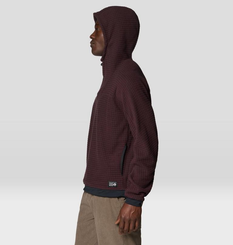 Men's Summit Grid Big Grid Hoody, Color: Deep Mulberry, image 4