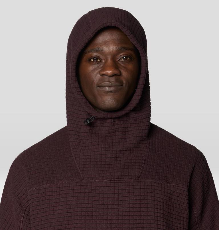 Men's Summit Grid Big Grid Hoody, Color: Deep Mulberry, image 5