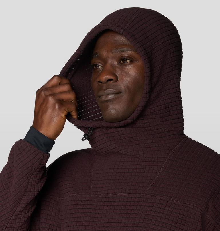 Men's Summit Grid Big Grid Hoody, Color: Deep Mulberry, image 6