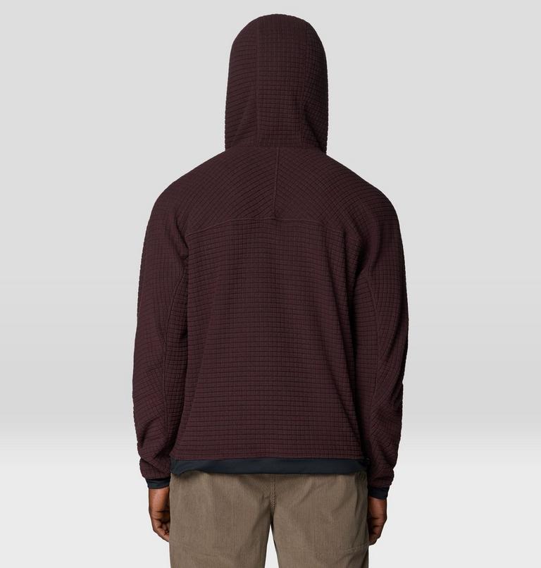 Men's Summit Grid Big Grid Hoody, Color: Deep Mulberry, image 3