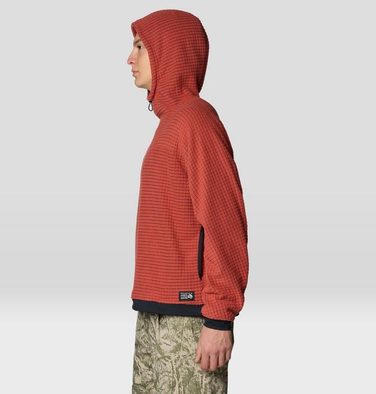 Men's Summit Grid Big Grid Hoody, Color: Mars Red, image 4