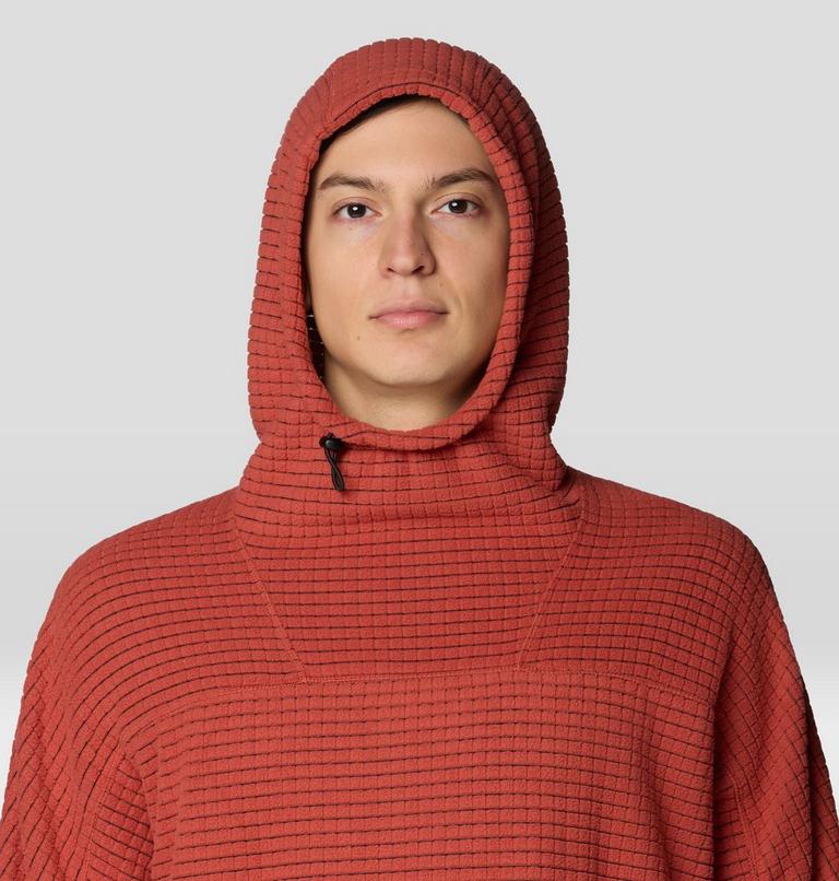 Men's Summit Grid Big Grid Hoody, Color: Mars Red, image 5