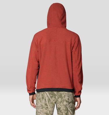 Men's Summit Grid Big Grid Hoody, Color: Mars Red, image 11