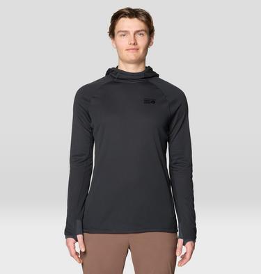 Men's AirMesh Long Sleeve Hoody, Color: Dark Storm, image 3