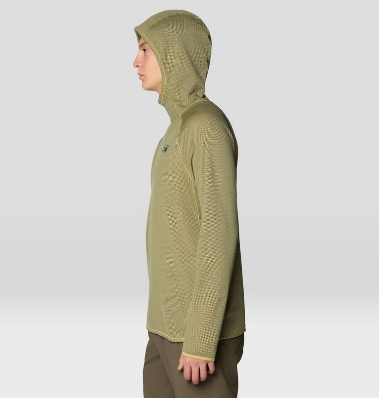 Men's AirMesh Long Sleeve Hoody, Color: Forest Moss, image 3