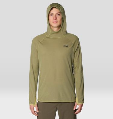 Men's AirMesh Long Sleeve Hoody, Color: Forest Moss, image 8