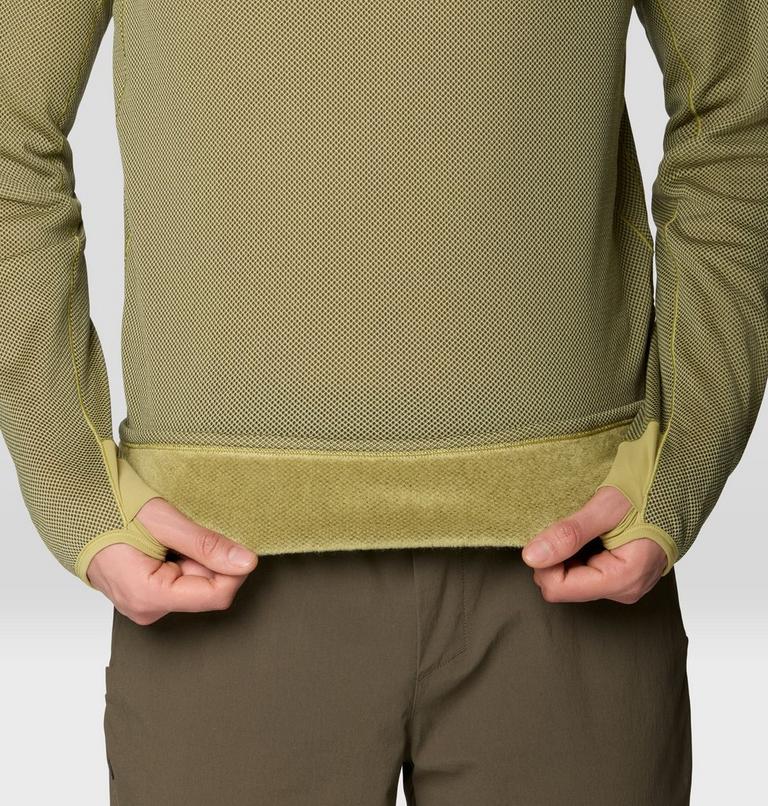 Men's AirMesh Long Sleeve Hoody, Color: Forest Moss, image 6