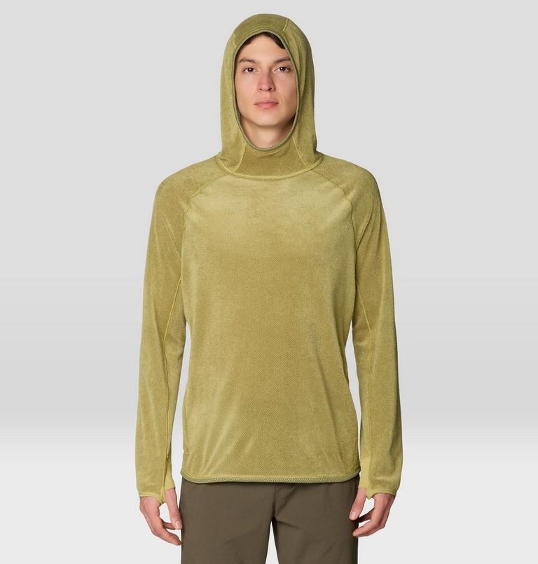 Men's AirMesh Long Sleeve Hoody, Color: Forest Moss, image 7