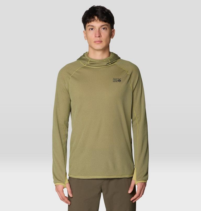 Men's AirMesh Long Sleeve Hoody, Color: Forest Moss, image 1