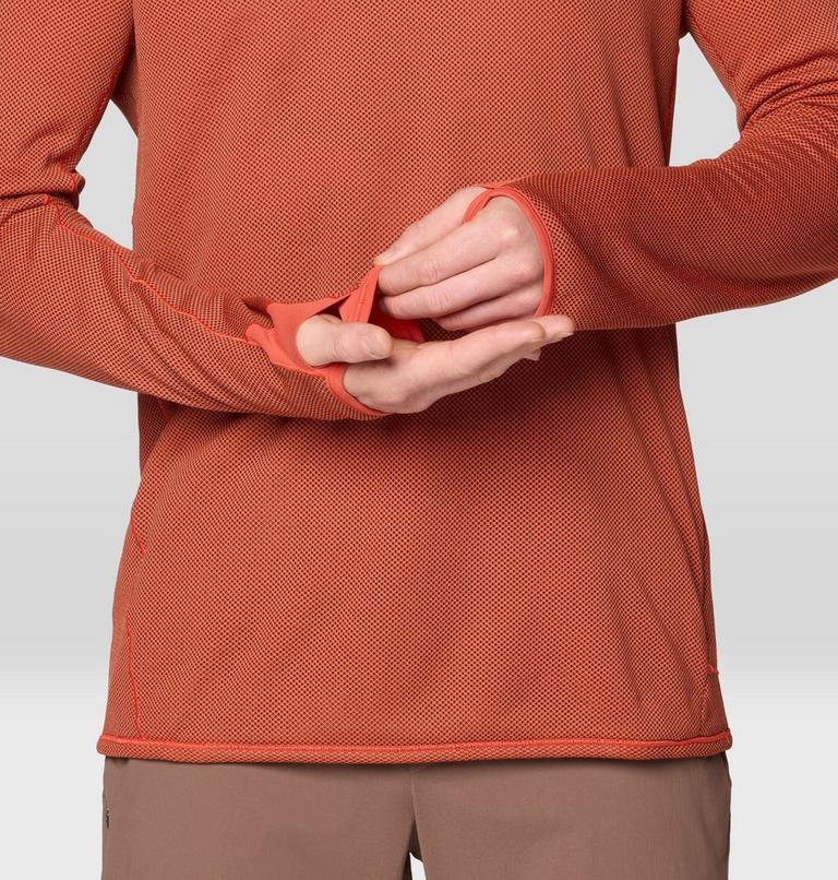 Men's AirMesh Long Sleeve Hoody, Color: Aspect, image 7