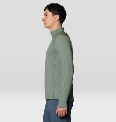 Men's Crater Lake Heavyweight Half Zip, Color: Forest Moss, Berry Blue, image 4